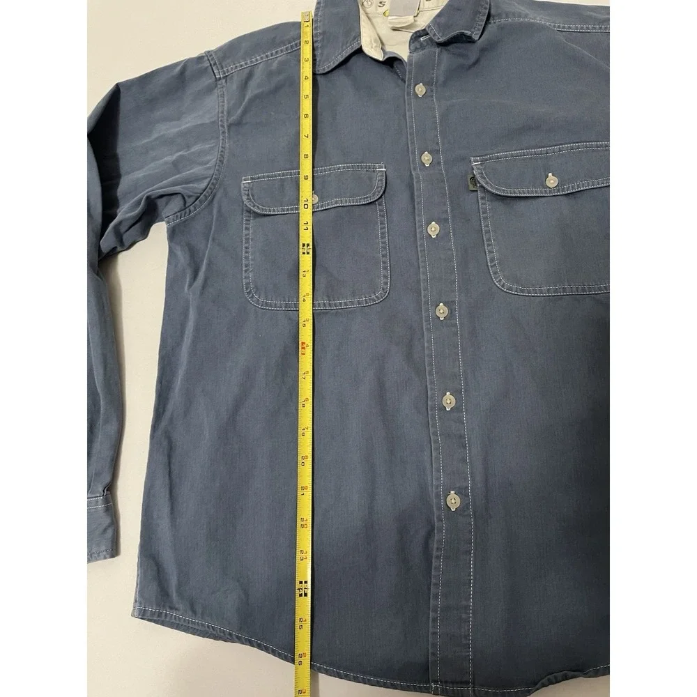 The North Face A5 Series Blue button‎ up shirt mens size S Long sleeve